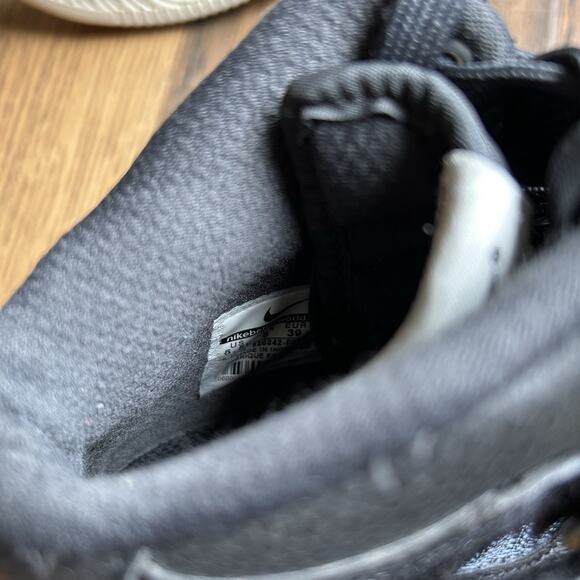 Nike Air Force 1 High Premium Black Gold US 6.5Y Leather Strap AF1 Shoes - Picture 9 of 9